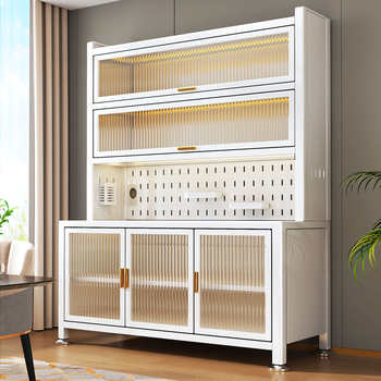 Kitchen storage rack microwave storage cabinet floor-standing multi-layer storage cabinet multi-function cabinet cupboard dining side operating table