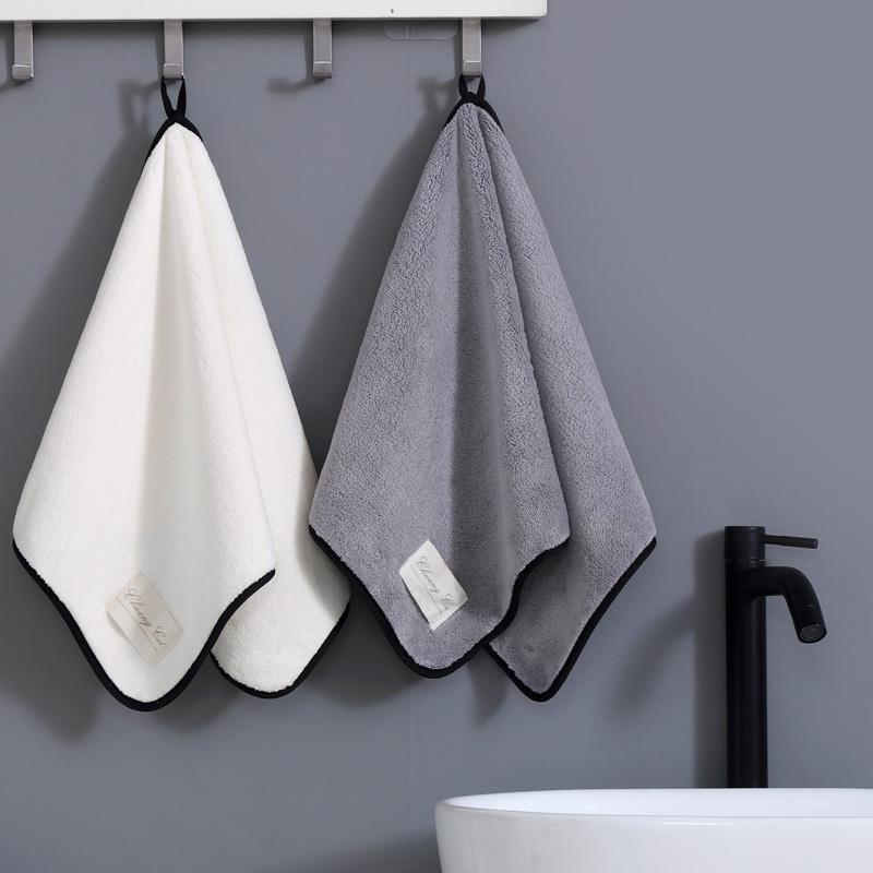 Absorbent Face Towel, Lint-Free, Hanging Type for Drying Hands and Body, Men's Face Wash Towel, Coral Fleece, Soft and Suitable for Home Use
