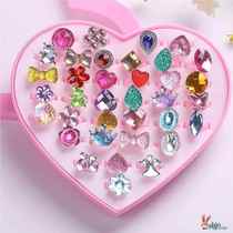 Childrens ring ring treasure girl princess bracelet Elsa girl jewelry cartoon plastic small ring non-toy