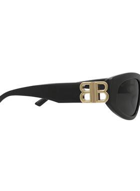 Balenciaga/巴黎世家 超飒个性潮流猫眼金色双B标太阳眼镜
