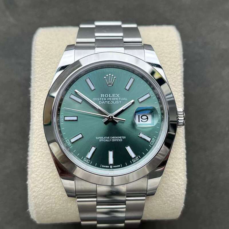 99% New, Unused, 41mm Rolex Datejust M126300-0019 Mint Green Automatic Mechanical Men's Watch, Genuine
