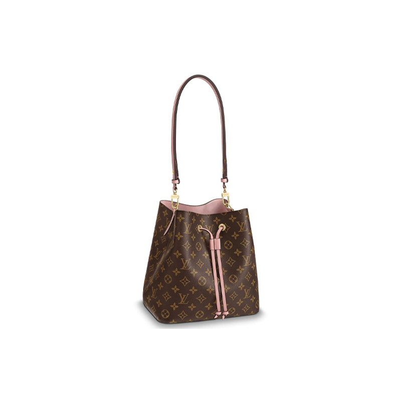Unused Lv/Louis Vuitton Neo Canvas and Leather Brown Women's Medium-Sized Bucket Bag Shoulder Bag Unused Lv/Louis Vuitton Neo Canvas and Leather Brown Women's Medium-Sized Bucket Bag Shoulder Bag