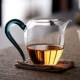 Heat-Resistant Transparent Glass Fair Cup, Kung Fu Tea Sharing Pitcher, High-End Japanese-Style Colored Handle, Spout-Shaped Tea Cup, Tea Set