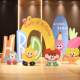Unique Dopamine-Themed Vegetable and Fruit Graffiti Baby First Birthday Party Decorations Full Moon Hundred-Day Arrangement Kt Board