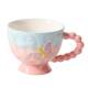 Mug with a Unique Design, Niche Ceramic Breakfast Cup, High Aesthetic Value, Trendy Couple's Water Cup, Cute Household Cup for Girls