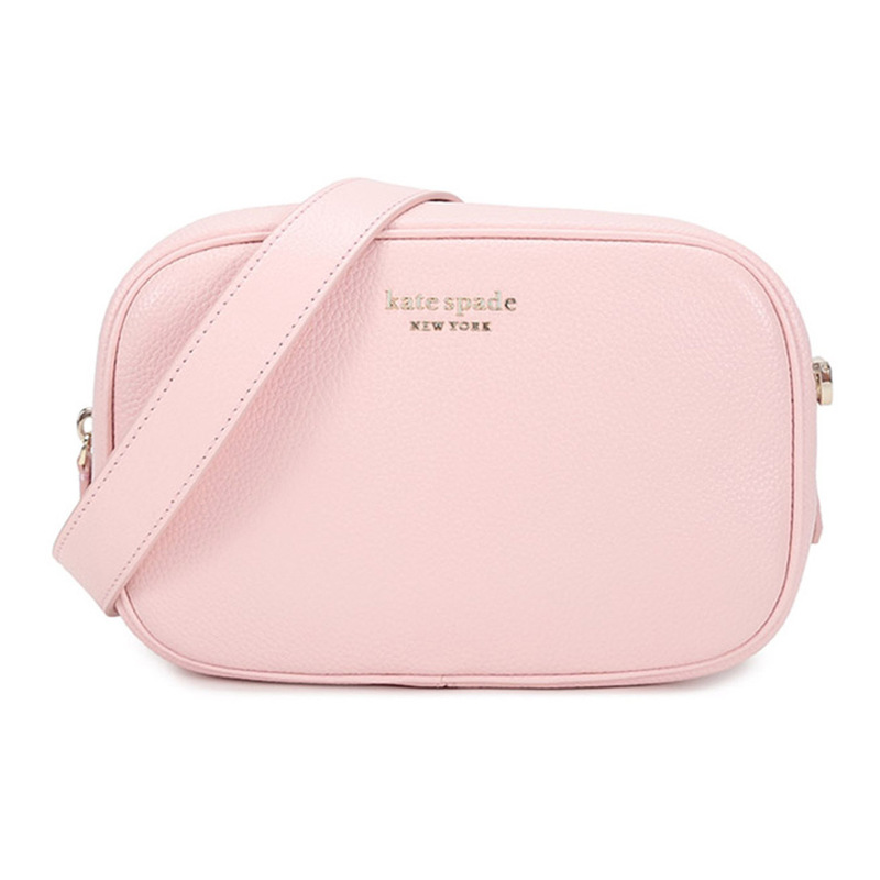 Unused Kate Spade/Kate Spade Cow Leather Pink Waxed Women's Medium-Sized Camera Bag Shoulder Bag