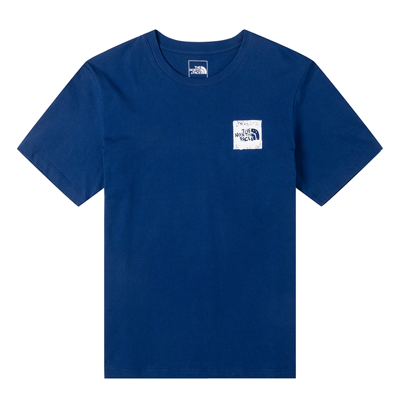 北面THE NORTH FACE 品牌logo透气套头圆领短袖T恤