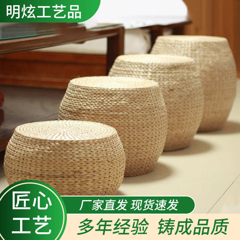 Tatami seat cushion Mingxuan straw futon Zen mat Tatami pure cotton bay window blanket non-slip mat
