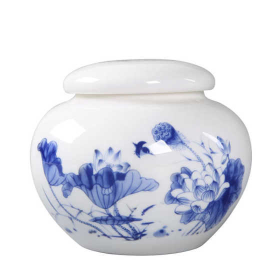 青花瓷陶瓷茶叶罐多款通用储存密封罐茶罐红茶绿茶普洱罐子半斤装