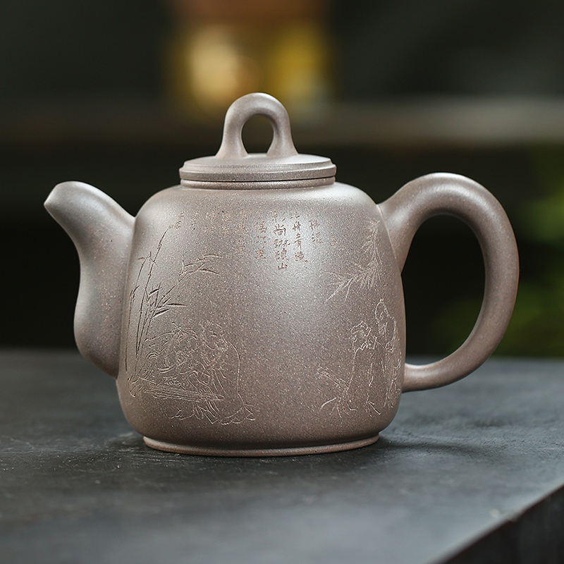 宜興純手工紫砂壺原礦青段大容量760cc泡茶壺