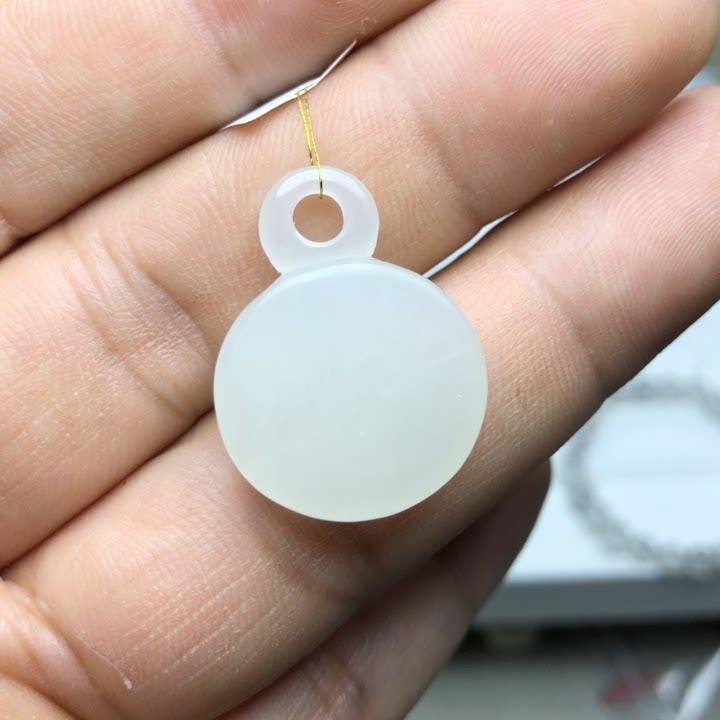 Hetian jade white jade pendant