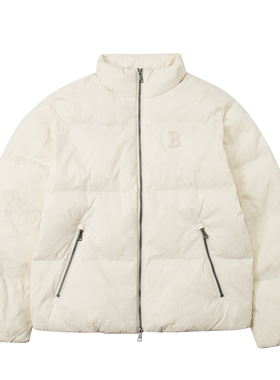 MLB情侣羽绒服男女NY满印老花700蓬松度羽绒服外套