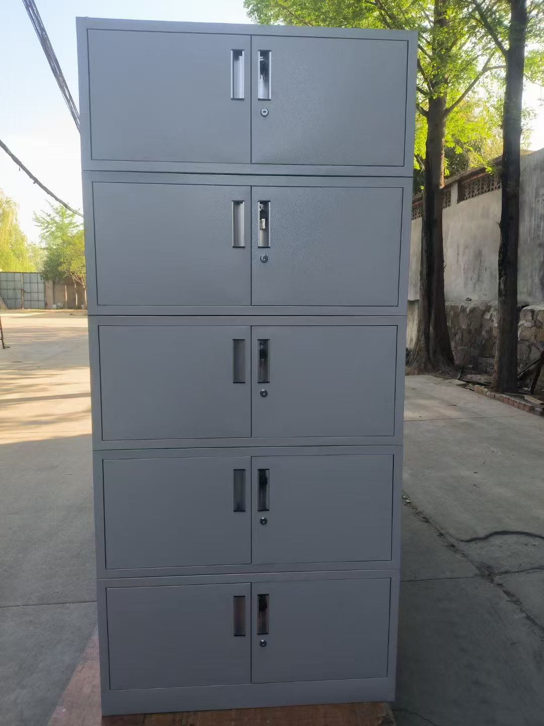 久金 灰白色钢制 分体五节柜 1850mm×850mm×390mm-个