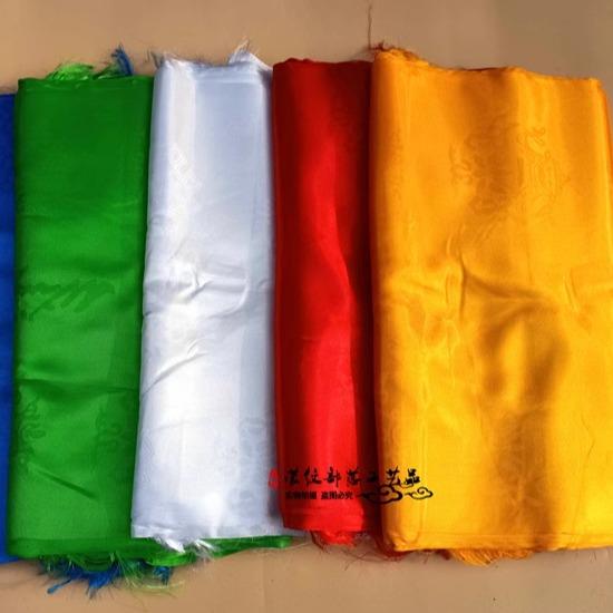 Tibetan-Style Mongolian and Tibetan Five-Color Eight Auspicious Symbols Silk Cloth Hada Car Hanging Decoration Wedding Ceremony Mongolian Hada