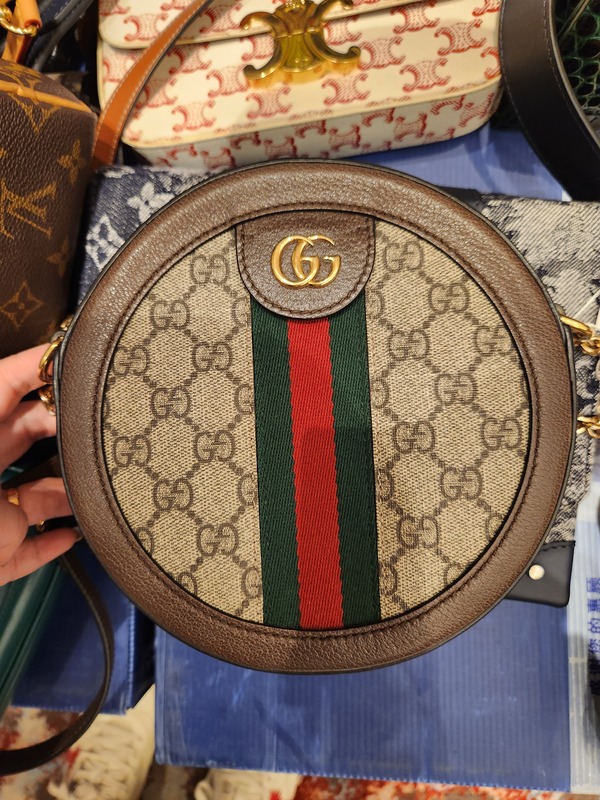98% New, Inspected Gucci Ophidia Series Gg Round Women's Bag, Mini Shoulder Bag 98% New, Inspected Gucci Ophidia Series Gg Round Women's Bag, Mini Shoulder Bag