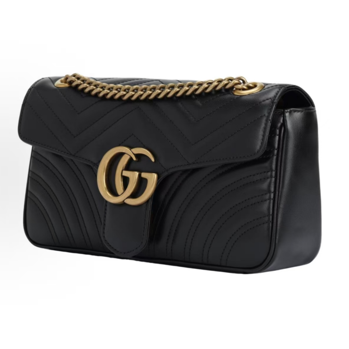 9.9新Gucci/古驰26黑金马蒙经典单肩斜挎包