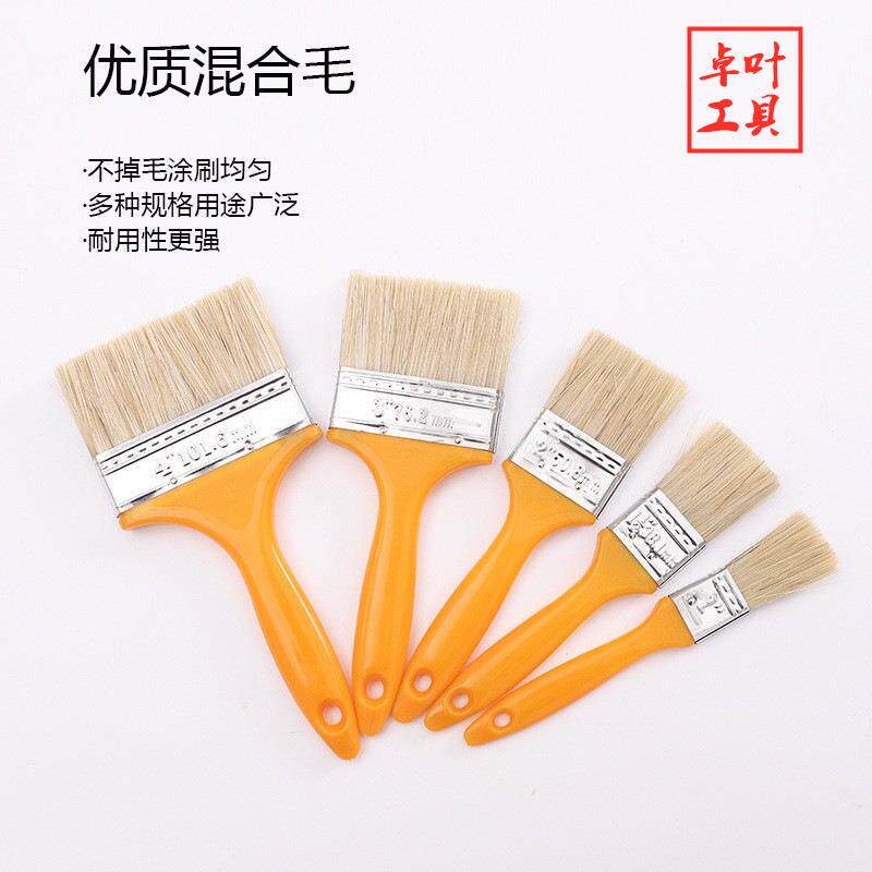 Manufacturer's plastic-handled paint brushes, dust removal coatings, art brushes, thickened paint brushes, and mixed bristles