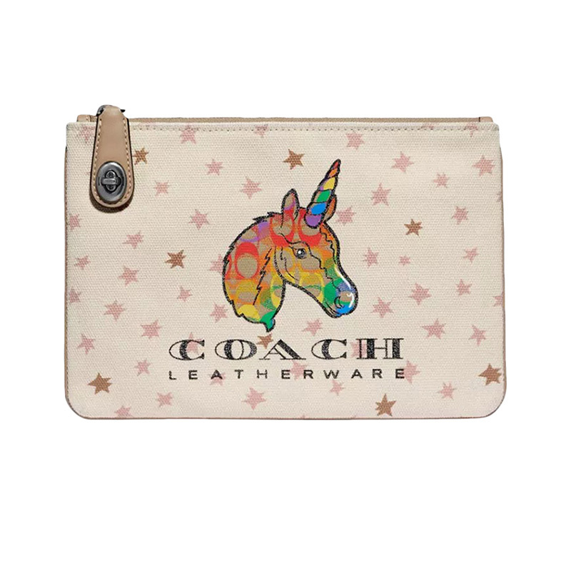 9.9 New Coach/Coach Women's Cute Printed Pattern Daily Card Holder Wallet