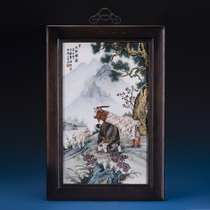 Sanyang Kaitai original collection hand-painted pastel animal pattern porcelain plate painting P