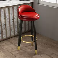 60 высокая красная кожа-золото