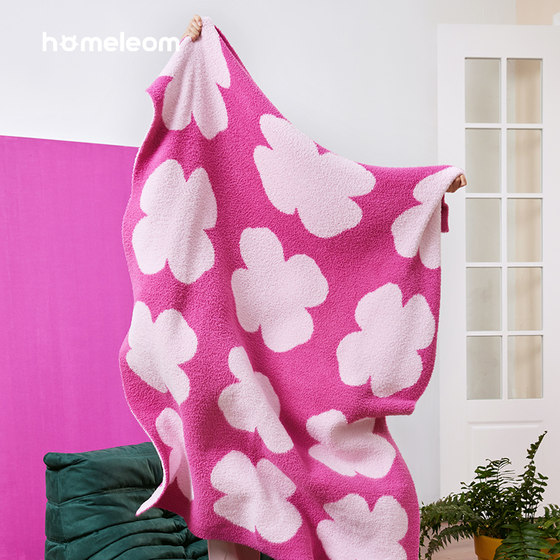 
homeleom Red Carp Band Pillow Blanket Class A Material Office Nap Air Conditioning Blanket Cover Blanket Sofa Blanket