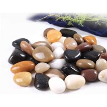 Paving pebbles large and small rain flower stone soft stone courtyard garden decorative polished colorful stone flowerpot paving