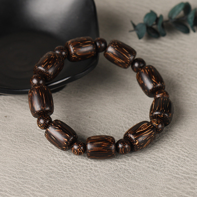 Rare Super Dollar Star Agarwood Transport Bead Bracelet (Clear Grain)