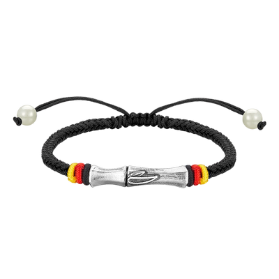 中国黄金足银竹节男女上岸高升锦鲤手链情侣红手绳七夕礼物送男友