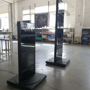 Customized super hook display rack rotating hole board storage rack floor hook jewelry rotating display rack metal