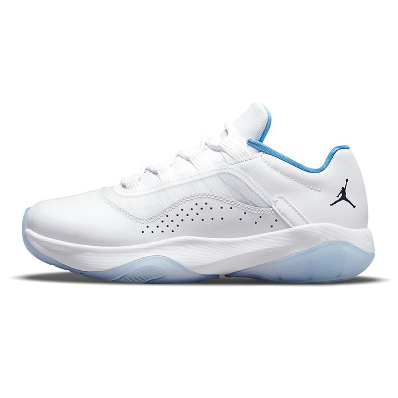 Jordan Air Jordan 11 Low 皮革 日常百搭  低帮 儿童篮球鞋 白蓝