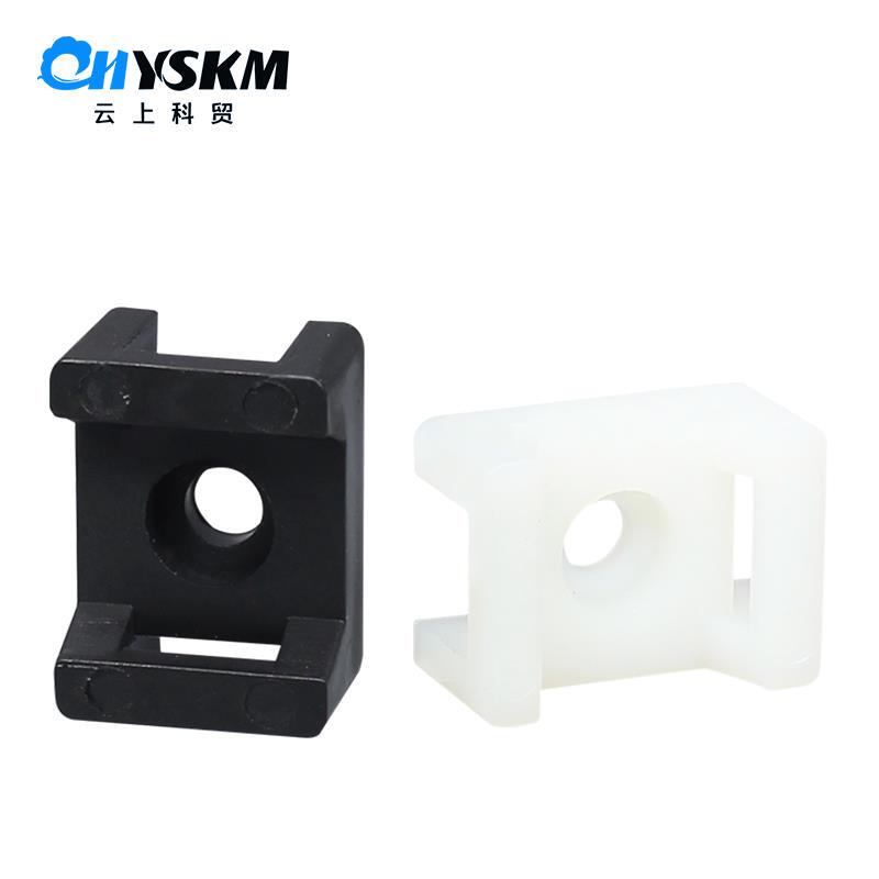 Saddle-Shaped Nylon Cable Tie Holder with Screw Hole Type Clip for Organizing and Securing Cables Saddle-Shaped Nylon Cable Tie Holder with Screw Hole Type Clip for Organizing and Securing Cables