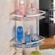Kitchen Storage Rack, Bathroom No-Drill Suction Wall-Mounted Triangular Wall Rack, Titanium Alloy Bathroom Storage Rack