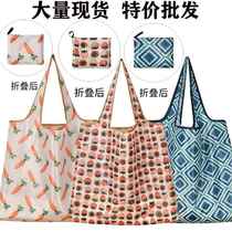 Waterproof Large Supermarket Shopping Bag Eco-friendly Grocery Shopping Bag Foldable Portable Medium Portable Canvas Strawberry Mickey Cartoon