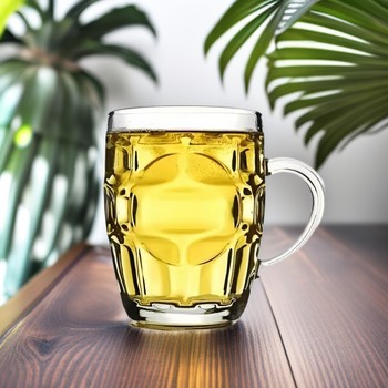 Pineapple Beer Mug, Large Capacity Acrylic Household Water Cup, Thickened Draft Beer Mug, Large Heat-Resistant Tea and Drinking Cup