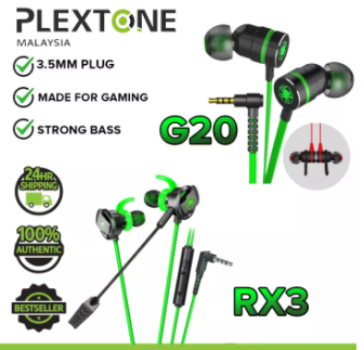 PLEXTONE G20 & RX3 Double Bass Magnetic Gaming Earphone