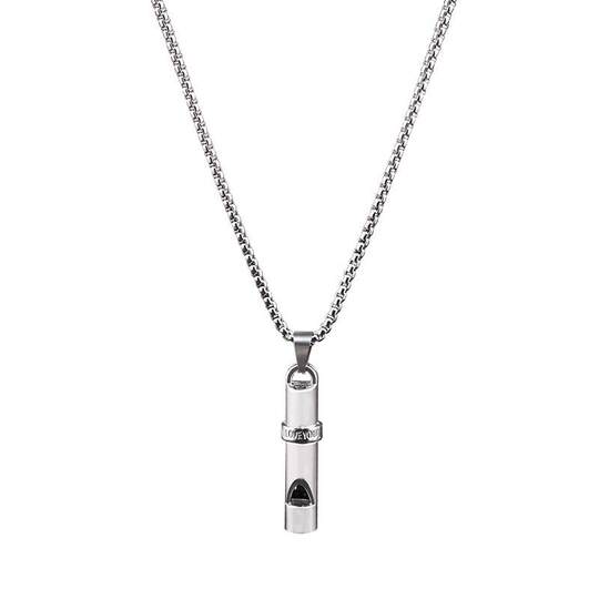 Children's Necklace Boys Can Whistle Retro Boys Internet Celebrity Hip-Hop Street Dance Show Performance Necklace Accessories