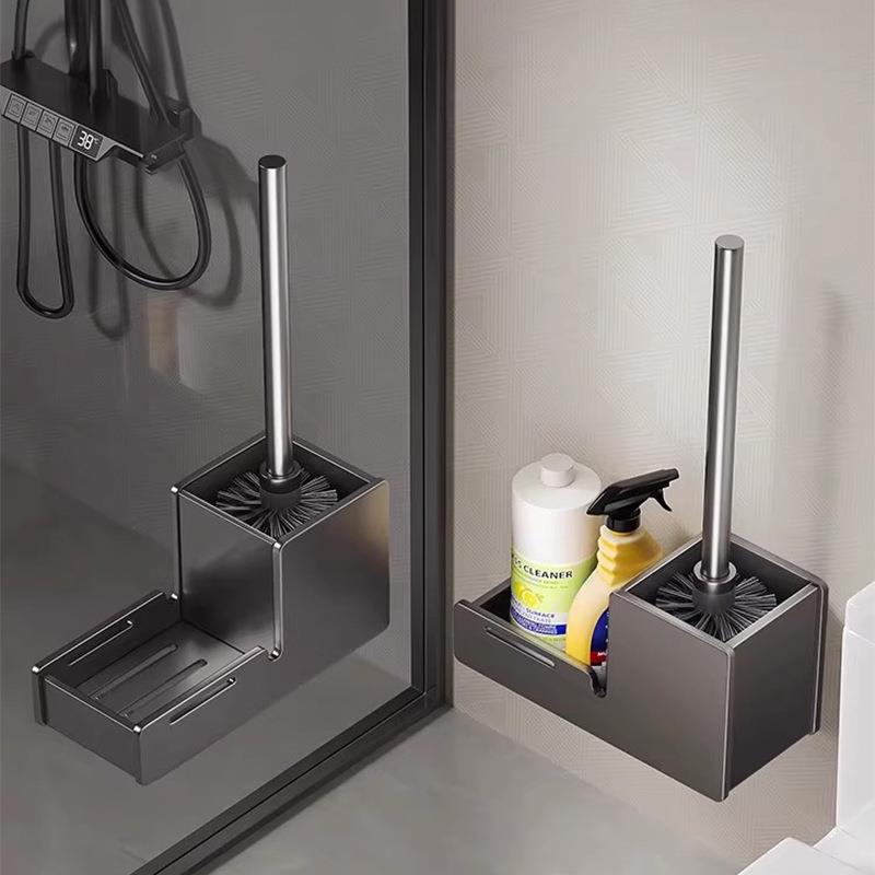 Toilet brush household no blind spots no punching toilet brush bathroom bathroom toilet cleaning toilet brush head