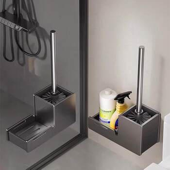 Toilet brush household no blind spots no punching toilet brush bathroom bathroom toilet cleaning toilet brush head