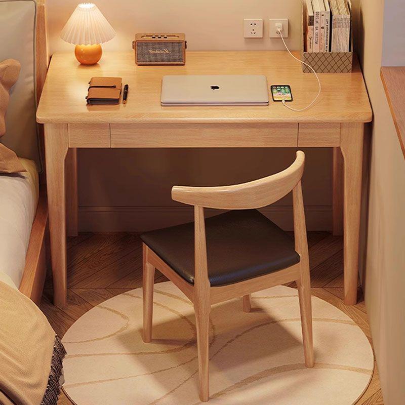 All solid wood narrow desk home bedroom simple office desk computer table small apartment home children's study table and chairs