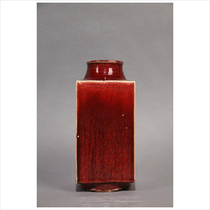 (Registered by the Cultural Relics Bureau) LOT252 Qing Dynasty Lang Kiln red Cong style vase shot every day on September 11