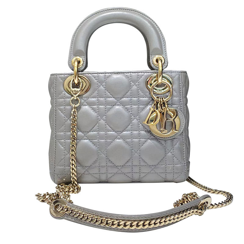 【95% New】Dior Lady Diana Classic Three-Compartment Lambskin Women's Handbag Authentic from the Boutique