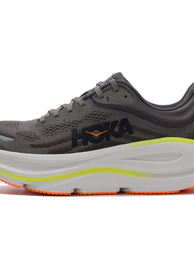 【荐】Hoka OneOne Bondi 9舒适柔软耐磨低帮跑步鞋女款灰色