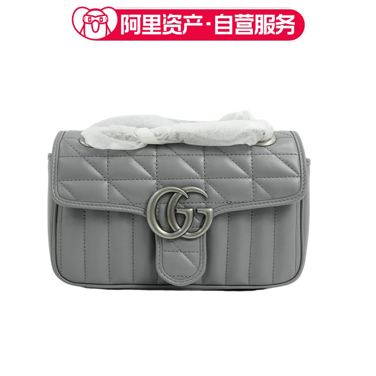 Brand New Gucci Gucci Marmont New Model Marmont 22 Gray Shoulder Crossbody Bag for Women Brand New Gucci Gucci Marmont New Model Marmont 22 Gray Shoulder Crossbody Bag for Women