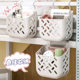Multi-function storage wall-mounted basket for bedside in the dormitory, household debris storage rack, bathroom door storage basket