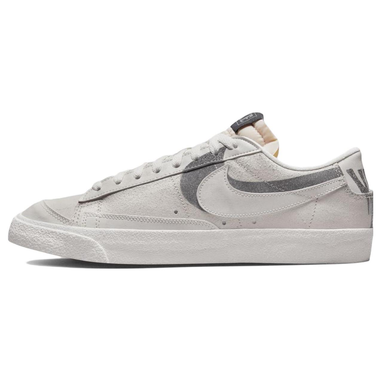 Nike Blazer '77 PRM 舒适百搭 低帮 板鞋 男款 白灰色