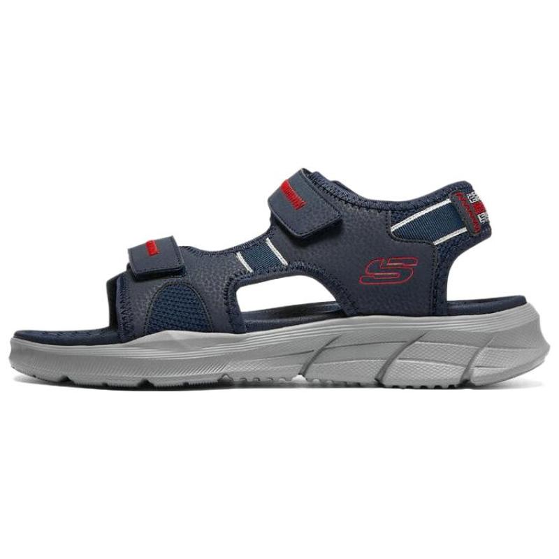 Skechers斯凯奇 Equalizer 4.0 防滑耐磨 沙滩凉鞋 男款 蓝色