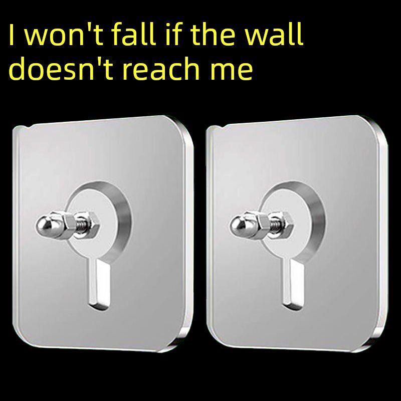 No-Trace Adhesive Screw Hooks, Strong Adhesive Hooks, No-Drill Wall Nails, Invisible Suction Cups for Picture Frames, Tile Wall Hangings