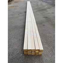 Suspended ceiling with wood keel 3 m long wooden strips log lines