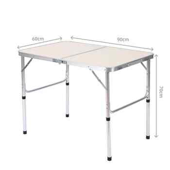 Outdoor aluminum alloy folding table multifunctional table bed computer table portable adjustable table and chairs picnic camping