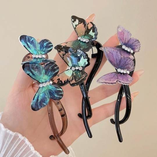 Butterfly Hairpin, Curved Hair Clip for Women, New Twist Clip for the Back of the Head, Suitable for Thick Hair, Hair Styling Tool, Hairpin, Hair Accessory